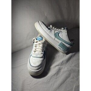 Nike Air Force 1 Shadow White Teal Sneakers DZ1847-101 W 9